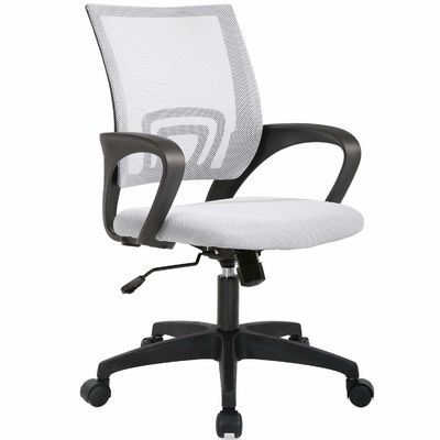 ALINUNU White Mesh Executive Chair με πλάτη στήριξης και μηχανισμό πεταλούδας