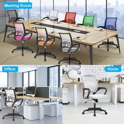 ALINUNU White Mesh Executive Chair με πλάτη στήριξης και μηχανισμό πεταλούδας