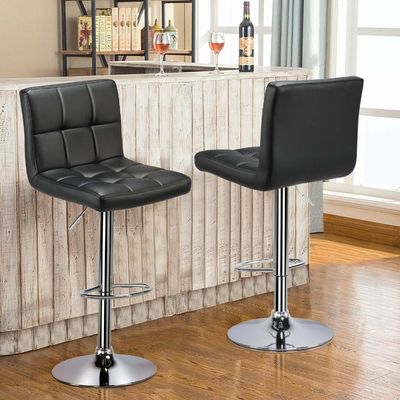 19.5&quot;D x 17&quot;W x 36.5&quot;H Σύγχρονα μπαρ κάλτσες με ρυθμιζόμενο ύψος και στροφή PU δέρμα