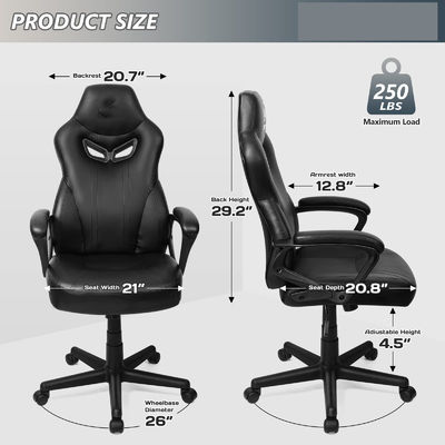 ALINUNU Direct Lumbar Support Racing Gaming Chair για ενήλικες 21&quot;D x 25&quot;W x 43&quot;H
