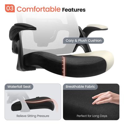 Φλιπ-απ Armrest Mesh Εκτελεστικό Λυμάνι Υποστήριξη Στρογγυλή Καρέκλα για το Εσωτερικό Γραφείο από Alinunu