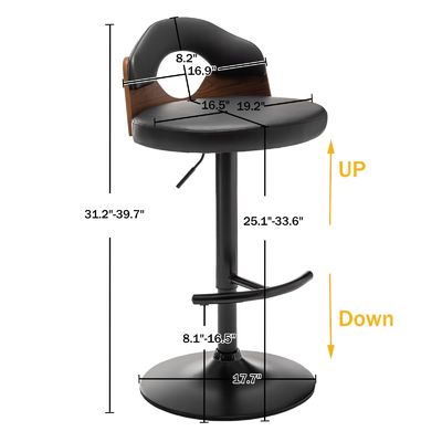 Σύγχρονο σχεδιασμό Mid Century Barstools Ρυθμίσιμες καρέκλες για το νησί της κουζίνας