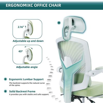 27.56&quot;D x 18.5&quot;W x 47.8&quot;H Back Mesh Rolling Swivel Chair για εργονομικά γραφεία