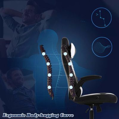 ALINUNU PC Gaming Chair Εργονομικό σχεδιασμό με αναδιπλώσιμα στήθη βραχίονων Υποστήριξη οσφυϊκής στήλης και στήριγμα κεφαλιού