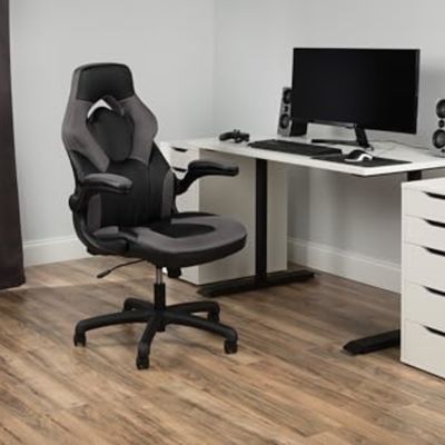 Δερμάτινη στυλ αγώνων High Back Gaming Chair Ergonomic 360 Swivel PC Computer Desk Chair
