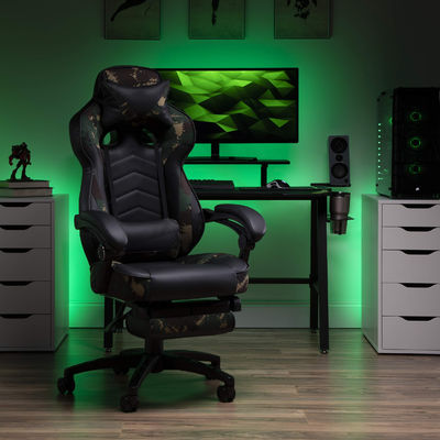 360 στροφή Ergonomic PC Computer Chair Gaming με ενσωματωμένο στήριγμα κεφαλιού Ρυθμίσεις ύψους