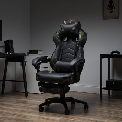 360 στροφή Ergonomic PC Computer Chair Gaming με ενσωματωμένο στήριγμα κεφαλιού Ρυθμίσεις ύψους