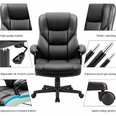 Μεταλλικός τύπος μέταλλο High Back Office Executive Chair Ρυθμίσιμη Managerial Home Desk Chair