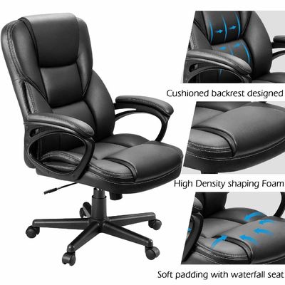 Μεταλλικός τύπος μέταλλο High Back Office Executive Chair Ρυθμίσιμη Managerial Home Desk Chair