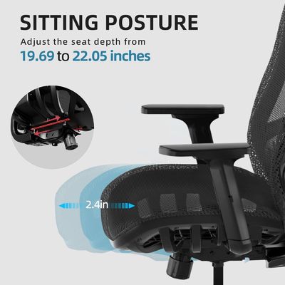 3 Gas Lift Ergonomic High Back Office Chair με Δυναμικό Στυλ Σχεδιασμού Σέλας