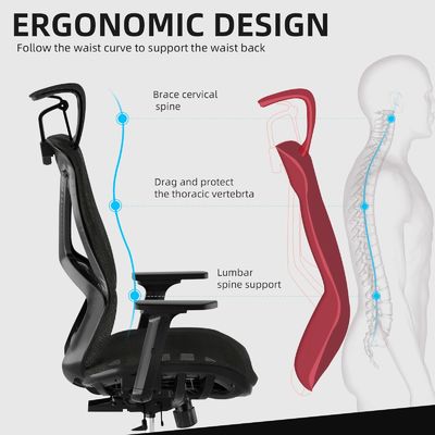 3 Gas Lift Ergonomic High Back Office Chair με Δυναμικό Στυλ Σχεδιασμού Σέλας