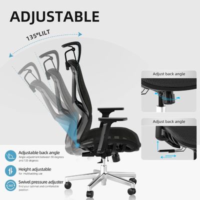 3 Gas Lift Ergonomic High Back Office Chair με Δυναμικό Στυλ Σχεδιασμού Σέλας