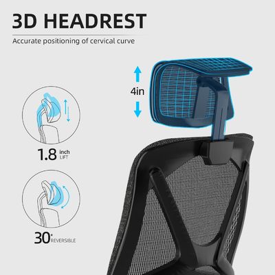 3 Gas Lift Ergonomic High Back Office Chair με Δυναμικό Στυλ Σχεδιασμού Σέλας