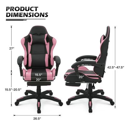 ALINUNU Computer Gaming Chair 34,2 λίβρες Εργονομική ρυθμιζόμενη με στήριγμα κεφαλιού και οσφυϊκή στήλη