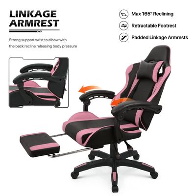 ALINUNU Computer Gaming Chair 34,2 λίβρες Εργονομική ρυθμιζόμενη με στήριγμα κεφαλιού και οσφυϊκή στήλη