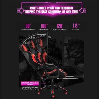 7-Point Massage Computer Office Gaming Mesh Chair με RGB φώτα και ρυθμιζόμενο ύψος