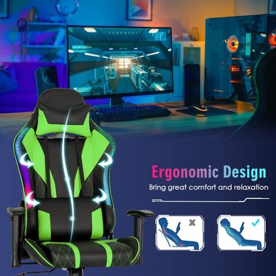 Η άνετη εργονομική καρέκλα παιχνιδιών RGB με ρυθμιζόμενο σχεδιασμό και RGB LED φώτα