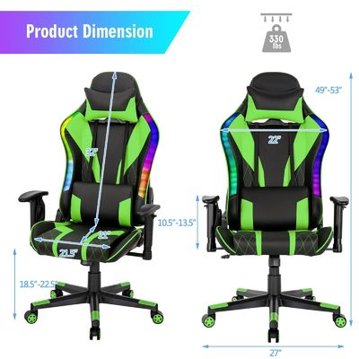 Η άνετη εργονομική καρέκλα παιχνιδιών RGB με ρυθμιζόμενο σχεδιασμό και RGB LED φώτα