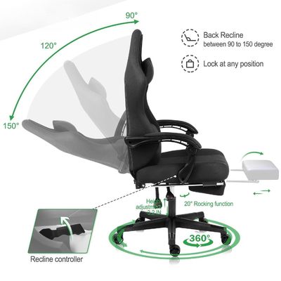 Συμπεριλαμβάνεται ειδική έδρα Silla Gamer Ergonomic Gaming Chair Συνθετικό δέρμα και υποστήριγμα ποδιών