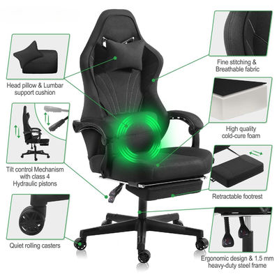 Συμπεριλαμβάνεται ειδική έδρα Silla Gamer Ergonomic Gaming Chair Συνθετικό δέρμα και υποστήριγμα ποδιών
