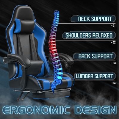 ALINUNU Video Racing Gaming Chair Στροφικό κάθισμα και επικεφαλής Εργονομική καρέκλα υπολογιστή