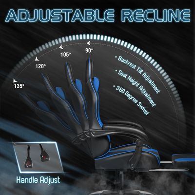 ALINUNU Video Racing Gaming Chair Στροφικό κάθισμα και επικεφαλής Εργονομική καρέκλα υπολογιστή