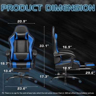 ALINUNU Video Racing Gaming Chair Στροφικό κάθισμα και επικεφαλής Εργονομική καρέκλα υπολογιστή