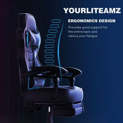 Λειτουργικός μηχανισμός Alinunu Gaming Chair με υποστήριξη ποδιών Υποστήριξη κεφαλιού και στήριξη οσφυϊκής στήλης