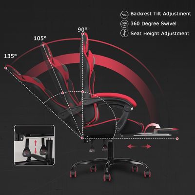 ALINUNU Direct High Back Gaming Chair με υποστήριγμα ποδιών σε προσαρμοσμένο χρώμα και αλουμίνιο