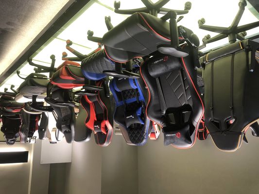 Σύγχρονο στυλ ALINUNU RGB καρέκλα παιχνιδιού με 360 λειτουργία περιστροφής και λειτουργία μασάζ