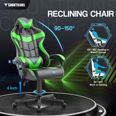 360 στροφή ρυθμιζόμενο ύψος recliner κάθισμα gamer με μασάζ και άνεση