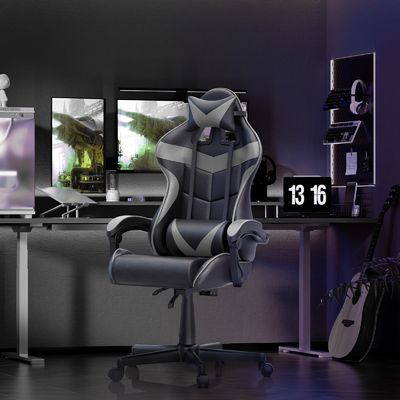 Πάρτε την Ultimate Gaming Experience PU Gaming Chair με μασάζ 33&quot;D x 24&quot;W x 49.2&quot;H