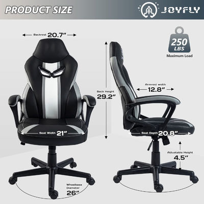 ALINUNU Racing Gaming Chair άνετη και κομψή περιστρεφόμενη καρέκλα με στήριξη οσφυϊκής στήριξης