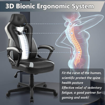 ALINUNU Racing Gaming Chair άνετη και κομψή περιστρεφόμενη καρέκλα με στήριξη οσφυϊκής στήριξης