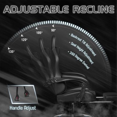 41.9 λίβρες Βίντεο Racing Gaming Chair Εργονομικό Κεφαλοβάτη Γύρισμα καθίσματος 3 ανελκυστήρες αερίου