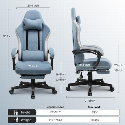 ALINUNU High Back Racing Gaming Chair με ρυθμιζόμενο ύψος και λειτουργία περιστροφής 360