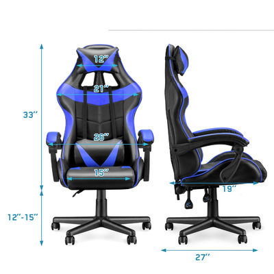 3 Gas Lift High Back Racing Gaming Chair με σύγχρονο σχεδιασμό και στήριξη οσφυϊκής στήλης