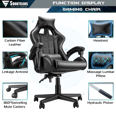 35.2 lbs Item Weight Racing Gaming Chair με στήριξη οσφυϊκής στήριξης High Back Ergonomic Design