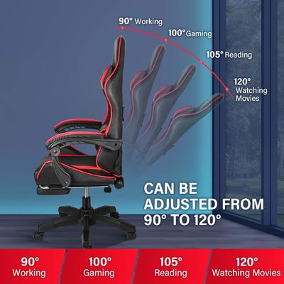 Σύγχρονη σχεδίαση Racing PC Computer Gaming Chair με υποστήριγμα ποδιών και υποστήριγμα κεφαλιού 33.95 λίβρες