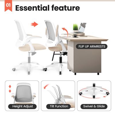 NEC Desk Computer Gaming Chair με εκτελεστικό εργονομικό στήριγμα οσφυϊκής πλάτης