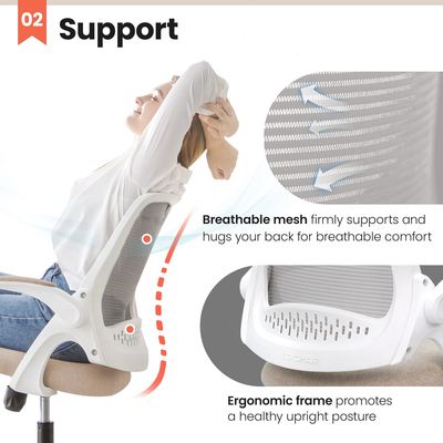 NEC Desk Computer Gaming Chair με εκτελεστικό εργονομικό στήριγμα οσφυϊκής πλάτης