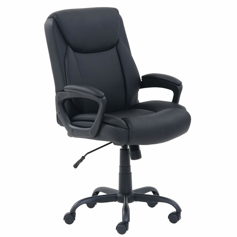 26&quot;D x 23.75&quot;W x 42&quot;H Μεσαία πλάτη καθαρό PU Καρέκλα Γραφείου Υπολογιστικού Τραπέζιου με 3 ανελκυστήρες αερίου