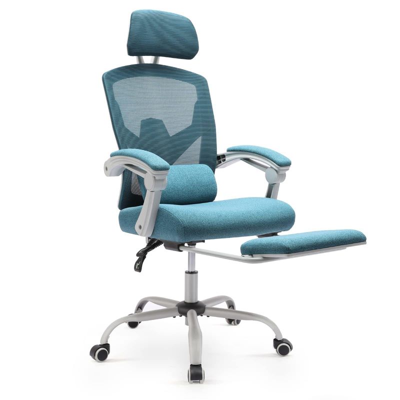 3 Gas Lift Ergonomic High Back Office Chair με μηριαίο μαξιλάρι και ανασυρόμενο υποστήριγμα ποδιών